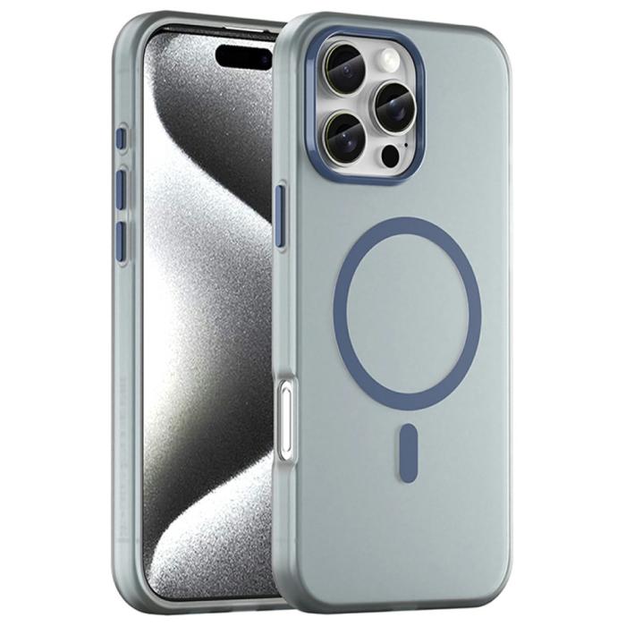 Bild 1, iPhone 16 Pro Max Skal MagSafe Slim Matt Mörk Blå
