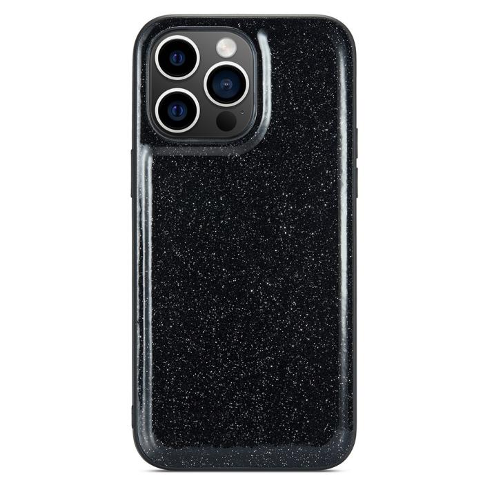 Bild 3, DG.MING iPhone 14 Pro Max Skal Läder Glitter Svart