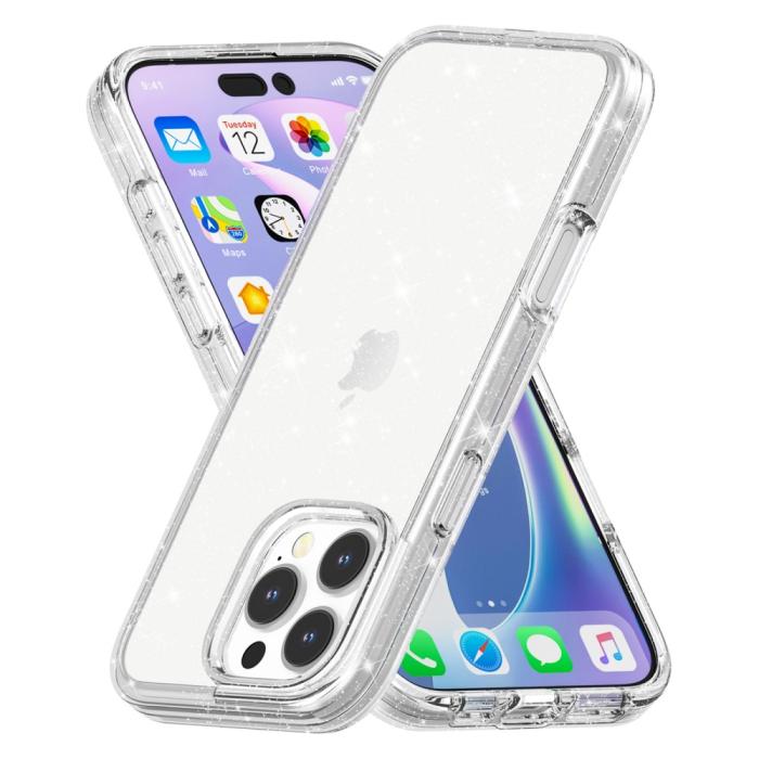 Bild 5, iPhone 16 Pro Skal Glitter Transparent