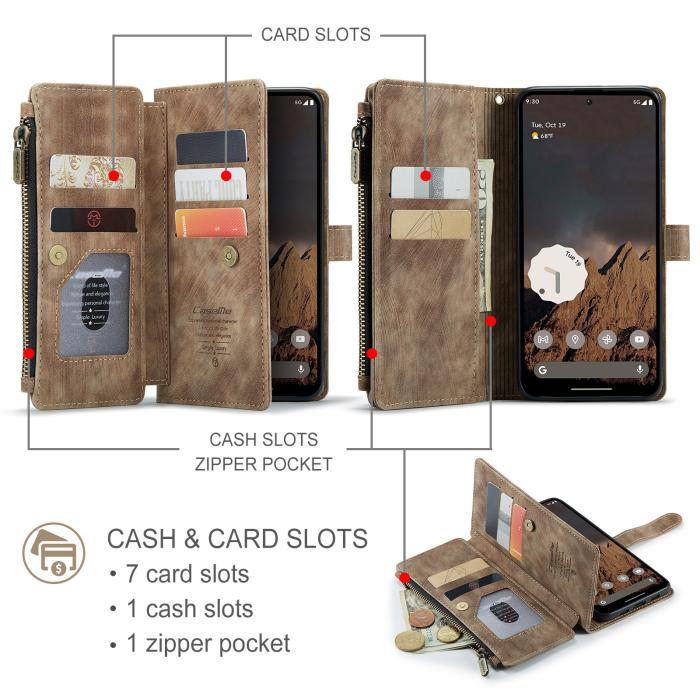 Bild 3, CASEME Google Pixel 11 / 11 Pro Fodral Multifunktionell Med Kortfack