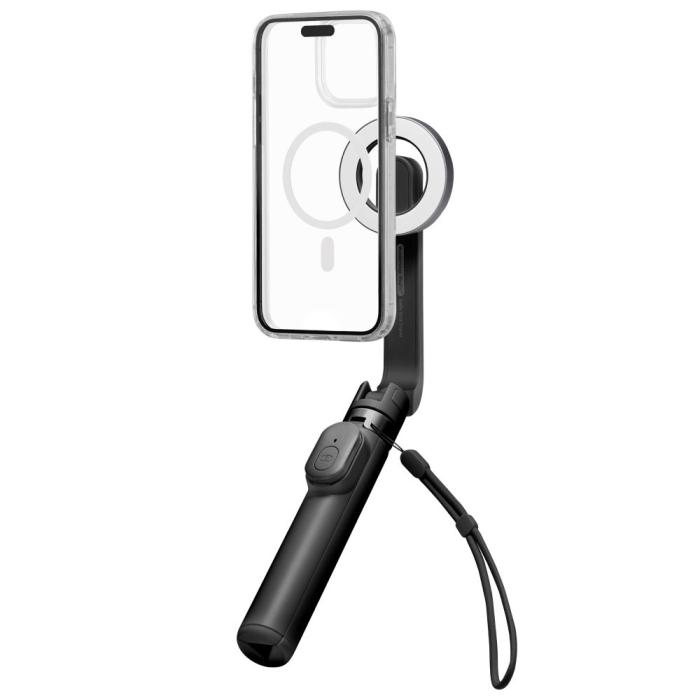 Bild 3, Spigen 74 cm MagSafe Bluetooth Selfiestick Tripod Svart