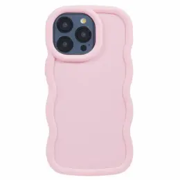 iPhone 14 Pro Max Mobilskal Wavy Ljus Rosa