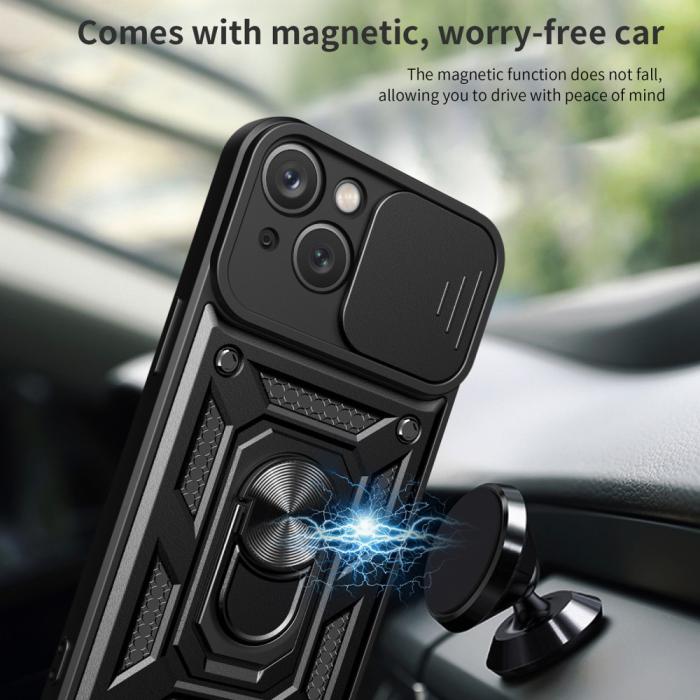 Bild 4, iPhone 15 Plus Skal CamShield Hybrid Ring Blå