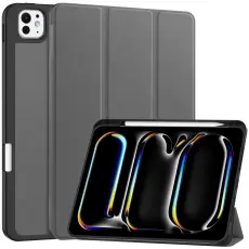 iPad Pro 11 2025/2024 Fodral Tri-Fold Pennh&aring;llare Gr&aring;