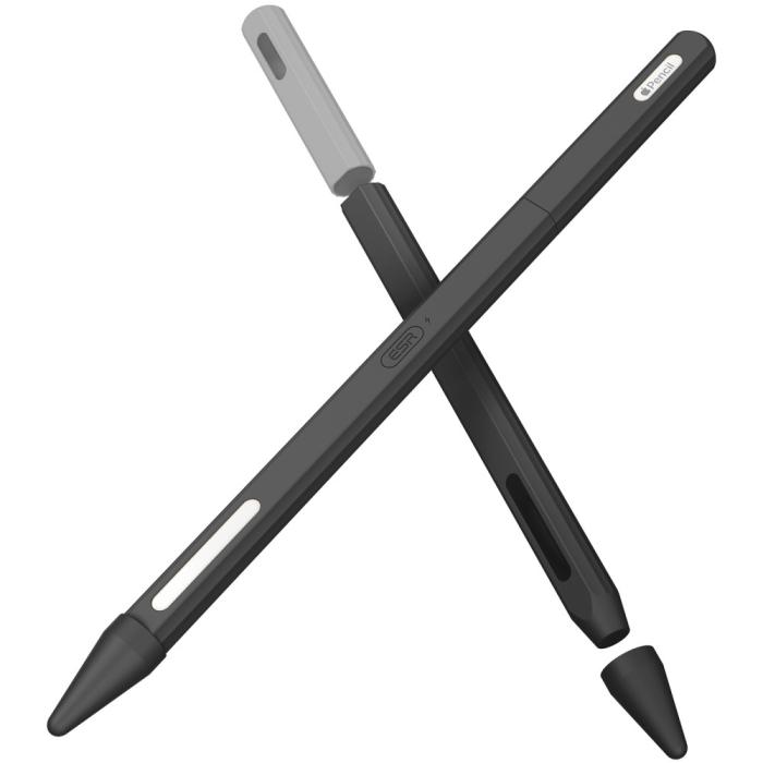 Bild 3, ESR Apple Pencil 2nd Gen Silikon Sleeve Svart/Grå