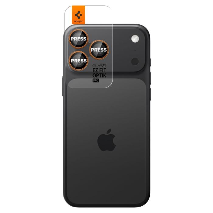 Bild 2, Spigen iPhone 17 Pro/Pro Max/16 Pro/Pro Max 2-PACK Linsskydd GLAS.tR 
