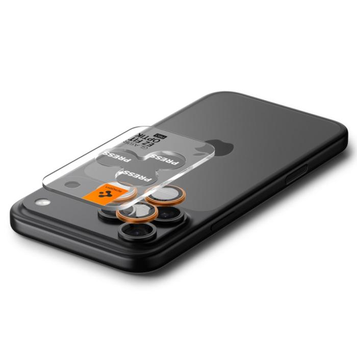 Bild 5, Spigen iPhone 17 Pro/Pro Max/16 Pro/Pro Max 2-PACK Linsskydd GLAS.tR 