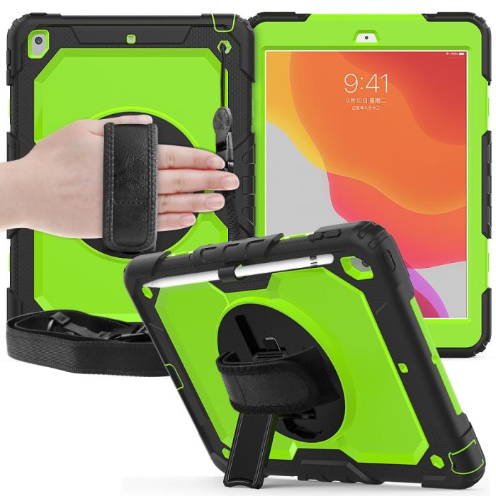 Bild 5, iPad 10.2 2019/2020/2021 Skal 360° Kickstand Med Strap