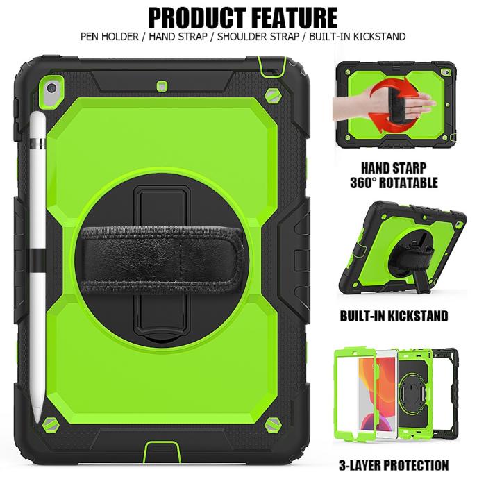 Bild 6, iPad 10.2 2019/2020/2021 Skal 360° Kickstand Med Strap