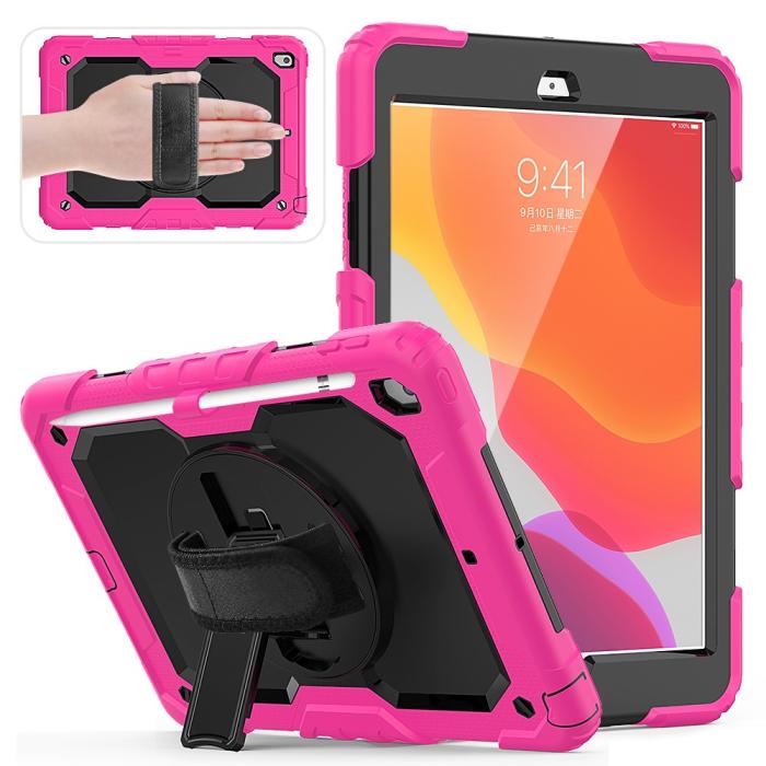 Bild 2, iPad 10.2 2019/2020/2021 Skal 360° Kickstand Med Strap