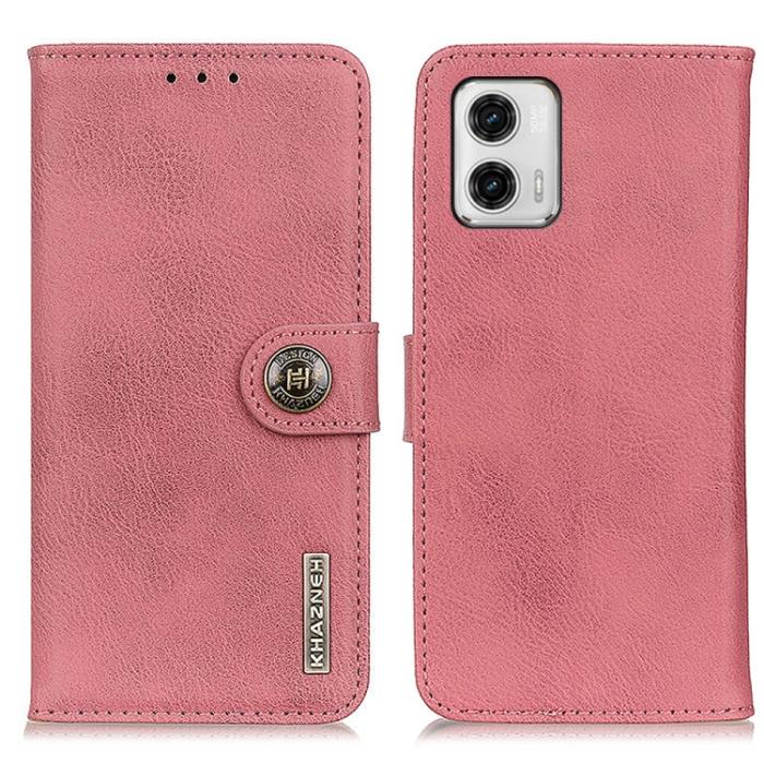 Bild 2, KHAZNEH Motorola Moto G73 5G Fodral Läder Rosa