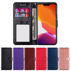 iPhone 13 Pro Max Fodral Crazy Horse Läder Brun