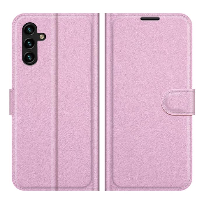 Bild 1, Samsung Galaxy A04s / A13 5G Fodral Litchi Läder Ljus Rosa