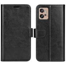 Motorola Moto G32 Fodral Crazy Horse L&auml;der Svart