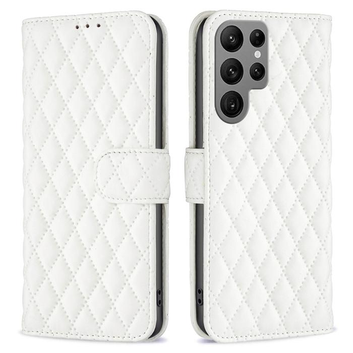 Bild 1, Samsung Galaxy S23 Ultra Fodral Diamond Textur Vit