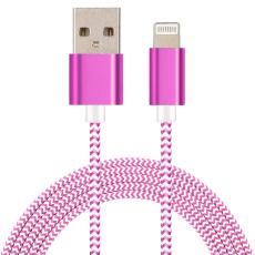Lightning Nylon Kabel - Rosa 1m