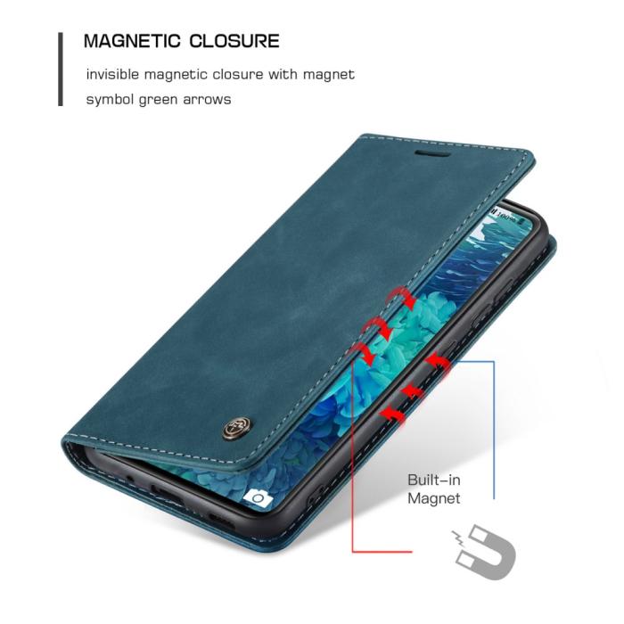 Bild 2, Samsung Galaxy S20 FE - CASEME Retro Fodral - Blå