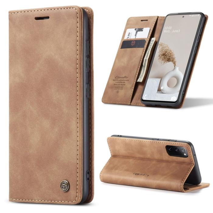 Bild 2, Samsung Galaxy S20 FE - CASEME Retro Fodral - Brun
