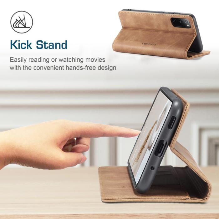 Bild 5, Samsung Galaxy S20 FE - CASEME Retro Fodral - Brun