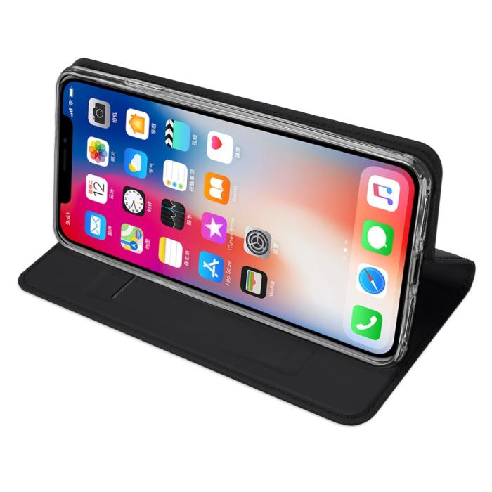 Bild 5, iPhone X/Xs - DUX DUCIS Skin Pro Fodral - Svart