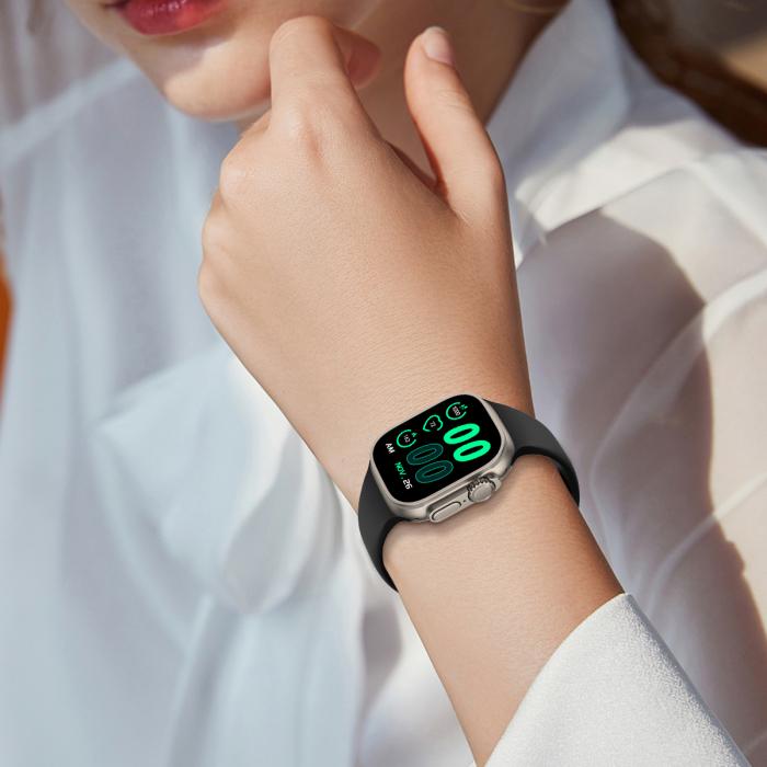 Bild 6, Silikon Armband Butterfly Apple Watch 41/40/38 mm (S/M) Svart