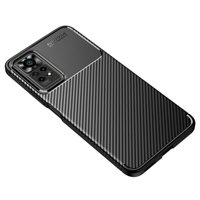 Bild 2, Xiaomi Redmi Note 11 Pro 5G Skal Kolfiber Textur Svart