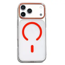 iPhone 18 Pro / 17 Pro Skal MagSafe Transparent/Orange