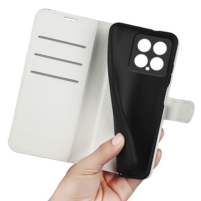 Bild 4, Xiaomi 14 Fodral Litchi Läder Vit