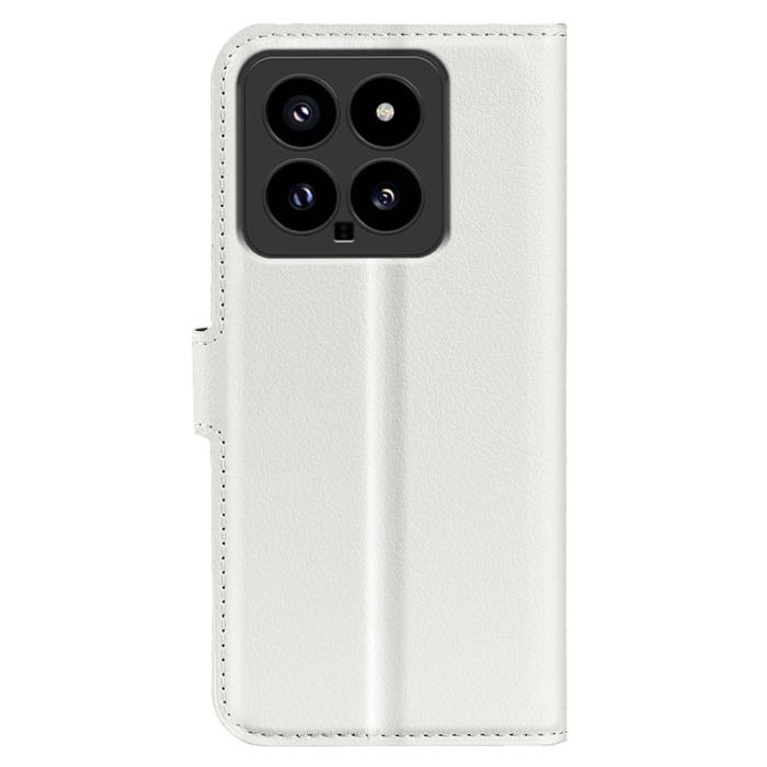 Bild 6, Xiaomi 14 Fodral Litchi Läder Vit