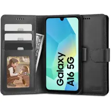 Tech-Protect Samsung Galaxy A16 Fodral L&auml;der Svart