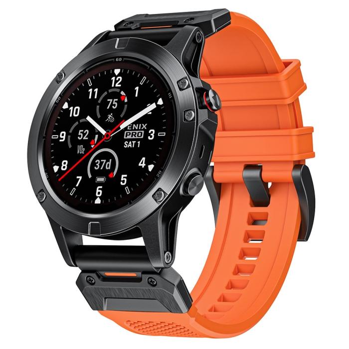 Bild 4, Fenix 5/5X/6X/7X 26 mm Klockarmband Robust Orange