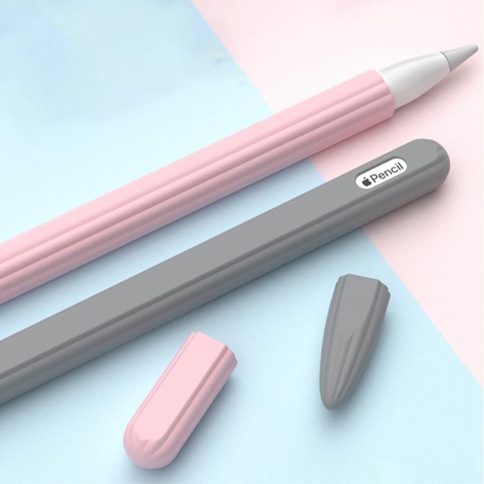 Bild 3, Apple Pen 2 / Pro Skal Liquid Silikon Anti-Slip Vit