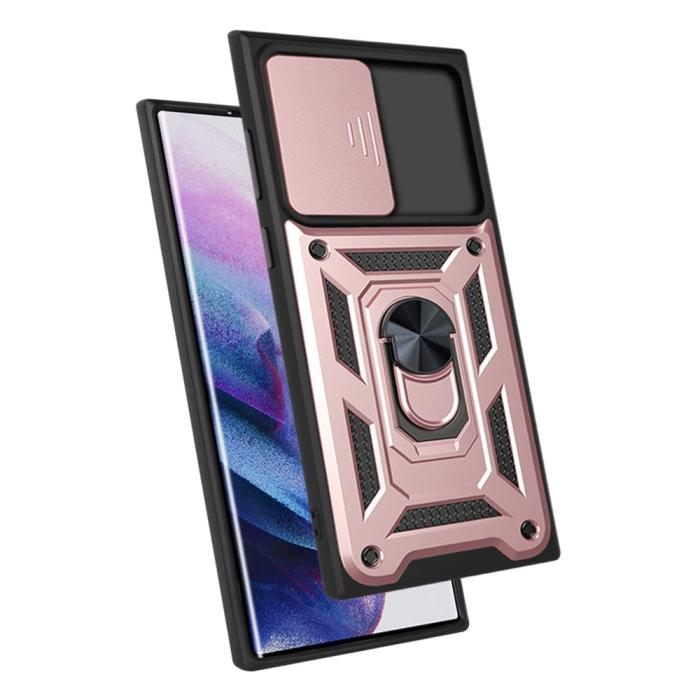 Bild 2, Samsung Galaxy S22 Ultra Skal CamShield Hybrid Ring Roséguld