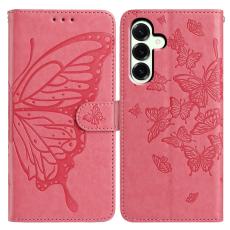 Samsung Galaxy A37 5G Fodral Med Fj&auml;ril Tryck Rosa