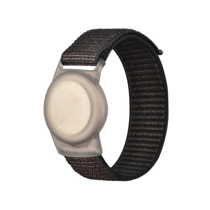 Bild 1, AirTag Nylon Armband För Barn (S) Svart