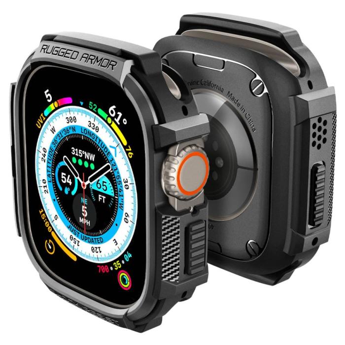 Bild 1, Spigen Apple Watch Ultra 49 mm Skal Rugged Armor Matt Svart