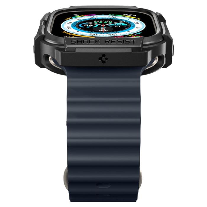 Bild 3, Spigen Apple Watch Ultra 49 mm Skal Rugged Armor Matt Svart