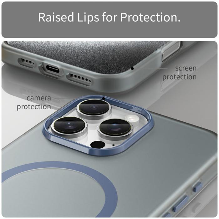 Bild 6, iPhone 16 Pro Max Skal MagSafe Slim Matt Mörk Blå