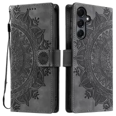 Samsung Galaxy A16 / A26 5G Fodral Mandala L&auml;der Gr&aring;