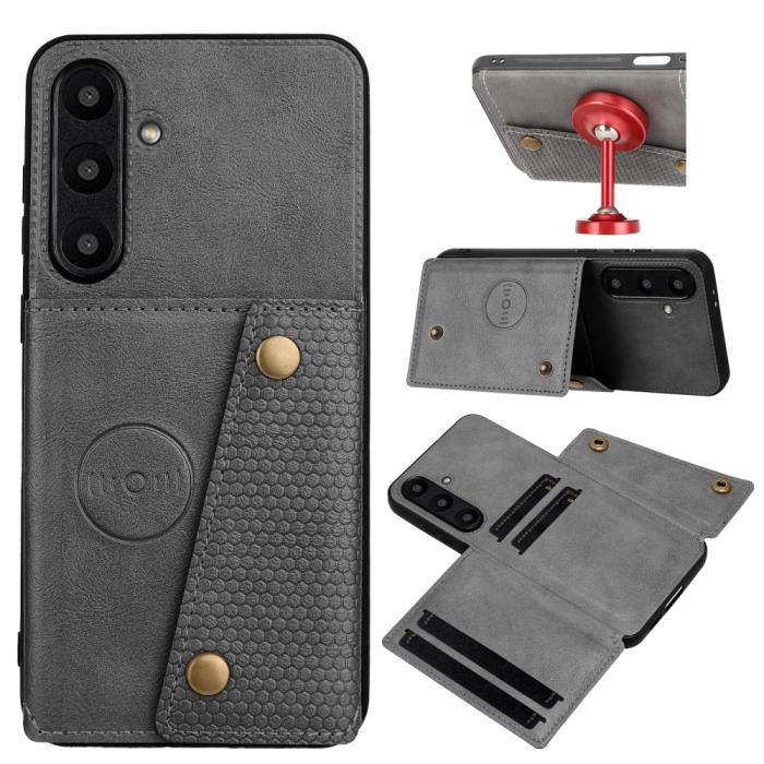 Bild 5, Galaxy A56 5G/A36 5G Skal Läder Med Kortfack Och Magnet