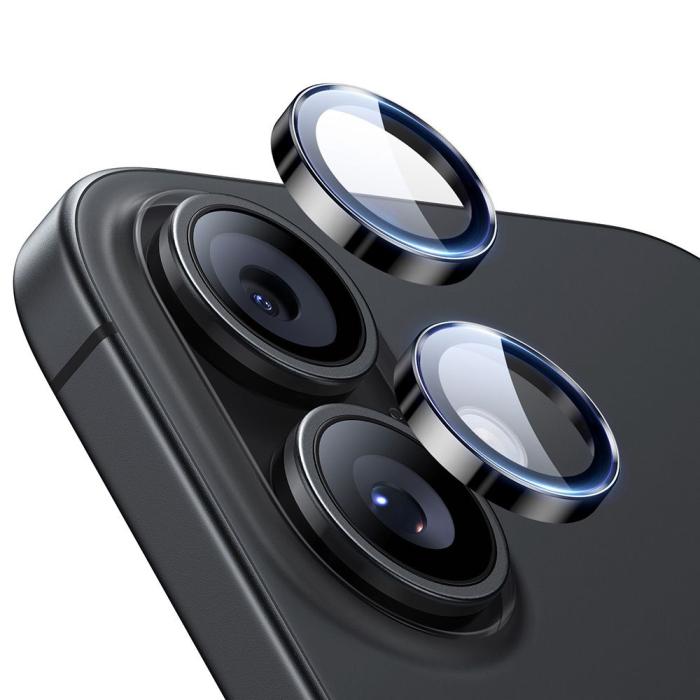 Bild 1, ESR iPhone 16 / 16 Plus Linsskydd Armorite Svart