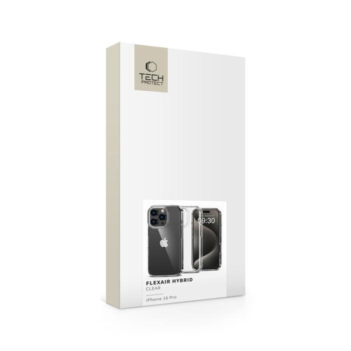 Bild 4, Tech-Protect iPhone 16 Pro Skal FlexAir Hybrid Transparent