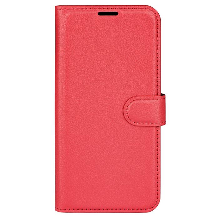 Bild 5, Xiaomi Redmi Note 12 4G Fodral Litchi Läder Röd