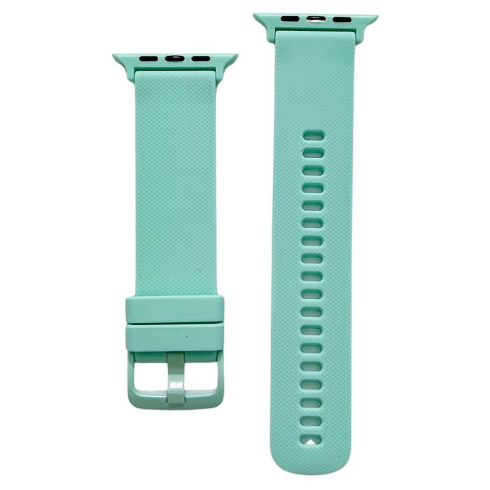 Bild 1, Apple Watch 41/40/38 mm Armband Silikon Cyan