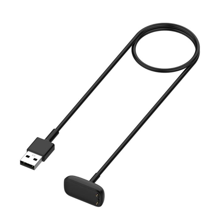 Bild 1, Fitbit Luxe / Charge 5 USB Laddningskabel 1m Svart