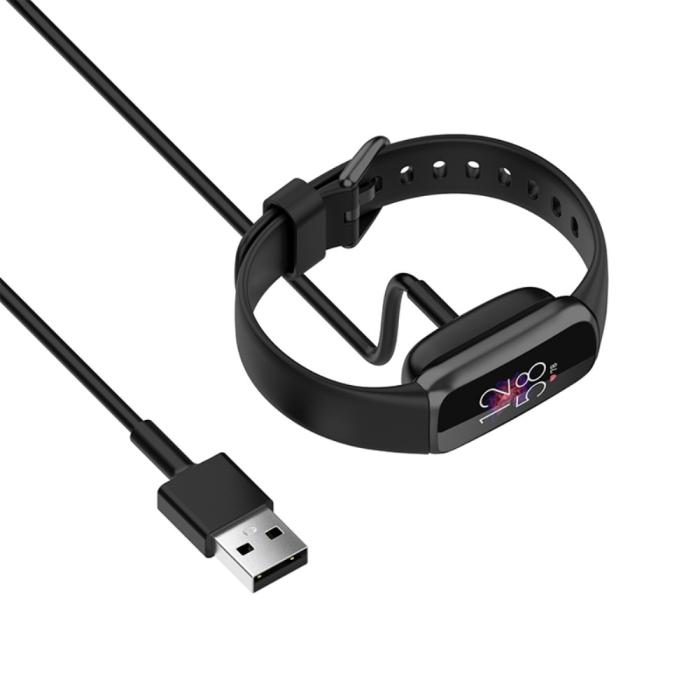Bild 2, Fitbit Luxe / Charge 5 USB Laddningskabel 1m Svart