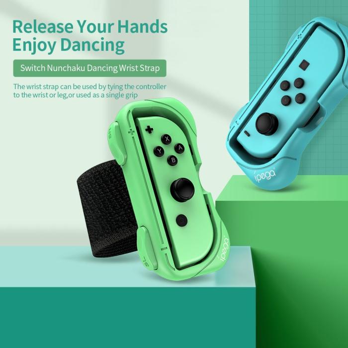 Bild 3, iPega 2-PACK Armband Med Fäste För Joy-Con Grön/Blå