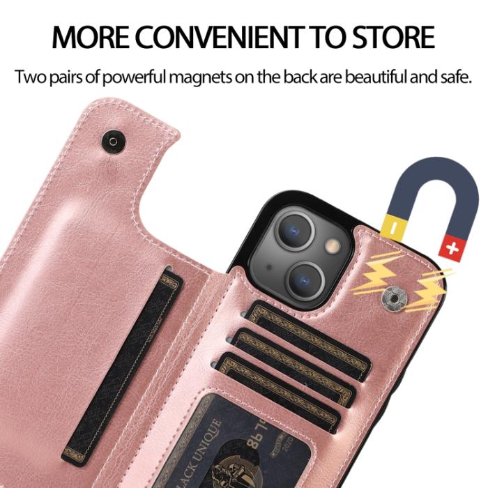 Bild 6, iPhone 14 Pro Skal Med Kortfack Roséguld