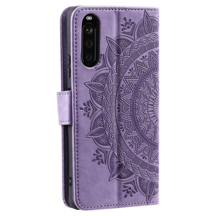 Bild 6, Sony Xperia 10 VI Mandala Läder Fodral Lila