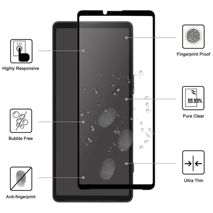 Bild 2, Sony Xperia 10 VI Heltäckande Skärmskydd Transparent